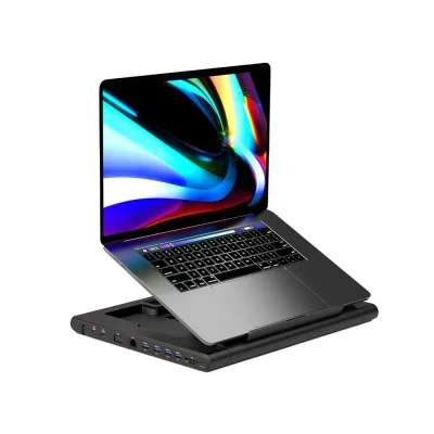 Multifunctional Pro Hub With Laptop And Phone Stand Powerology - Black